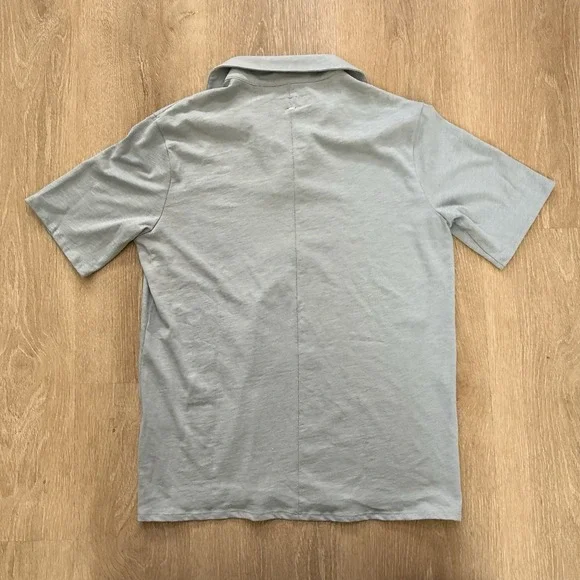 rag & bone Polo Shirt Men's M Blue Fog Johnny Collar Slub‎ Polo NWT $148